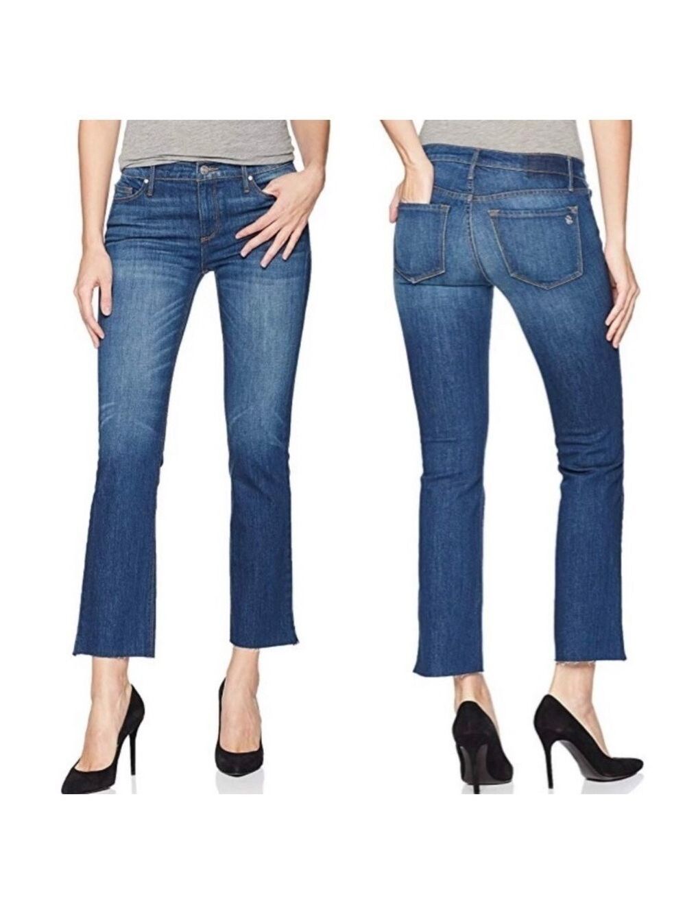 Black Orchid Bardot Straight Leg Fray Jeans in California Blue